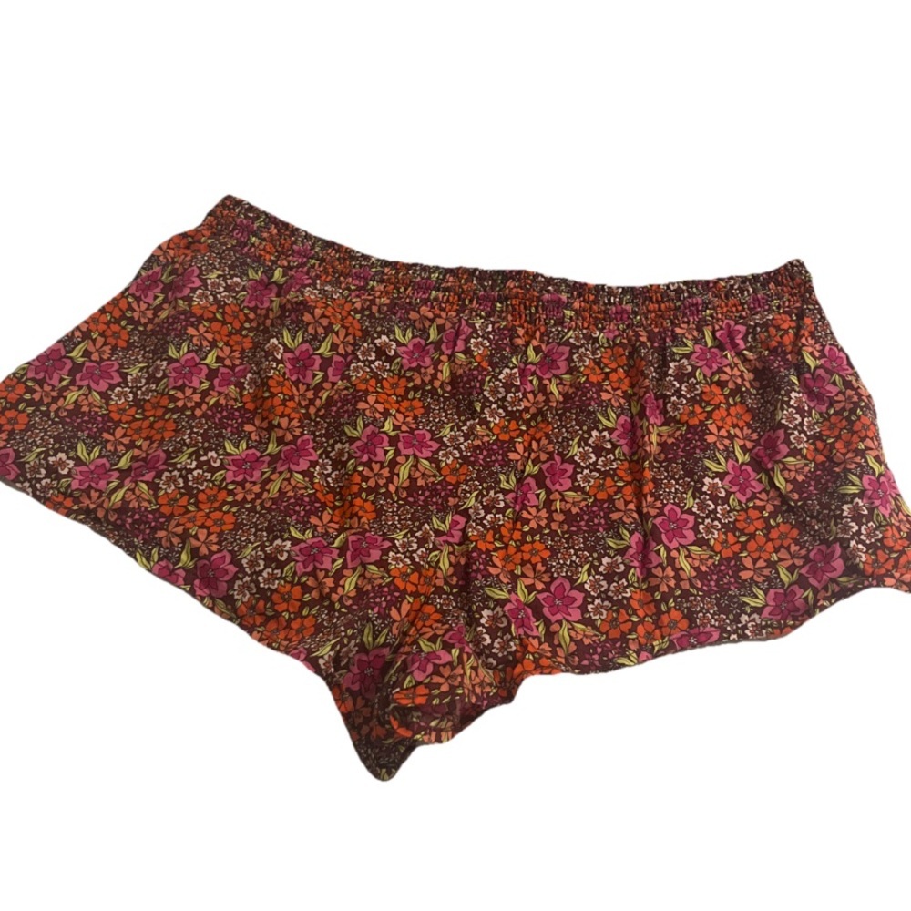 Floral Sleep Short Lounge Victoria’s Secret VS Sexy Drawstring Tassel 70s Boho - Picture 4 of 5